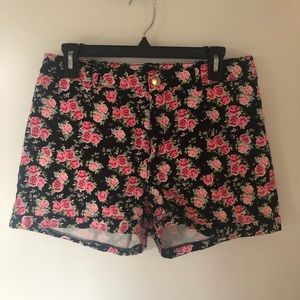 High Rise Floral Shorts